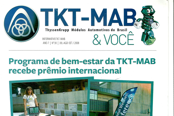 Programa De Bem-estar Da TKT-MAB Recebe Prêmio Internacional